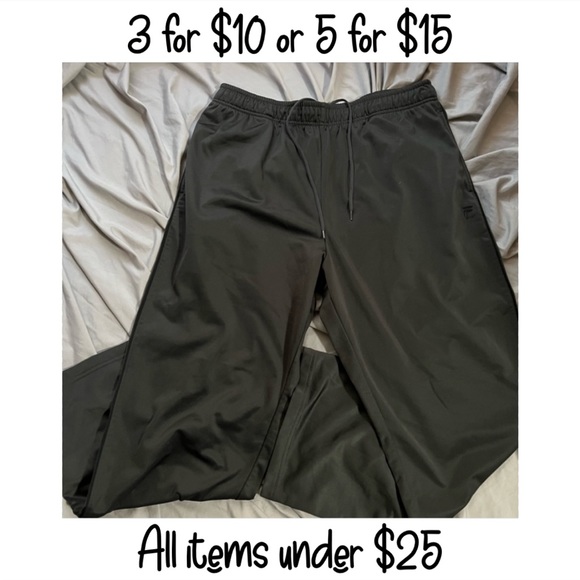 Fila Other - Fila Track Pants XL Charcoal Grey and Black